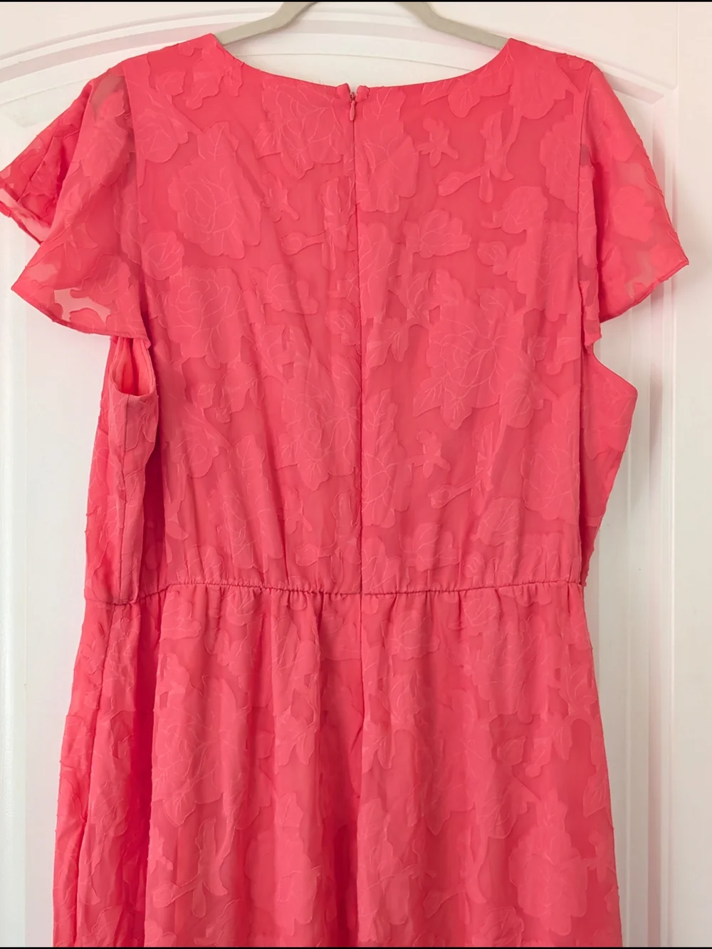 Lane Bryant Coral Pink High-Low Ruffle Dress - Picture 8 of 13